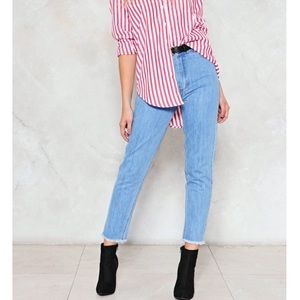 NWT Nasty Gal Bottoms Up High Waisted Jeans